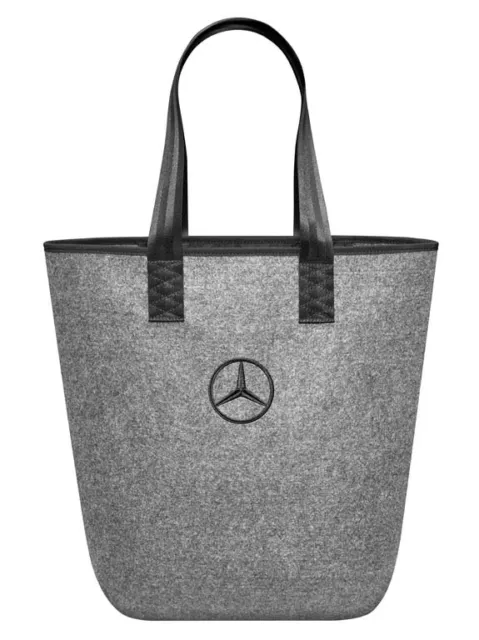 Original Mercedes-Benz Einkaufstasche Shopper Tasche groß grau schwarz Filz NEU