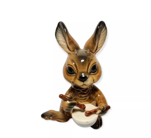 Goebel Bunny Rabbit Playing Drum 4" Figurine West Germany Drum Player 33137