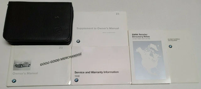 1998 BMW Z OWNERS MANUAL 1.9i 2.8i ROADSTER CONVERTIBLE I4 1.9L I6 2.8L 3.2L
