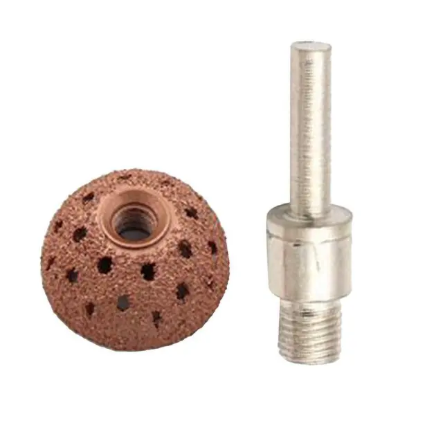 Pack of 2 Alloy Tire Grinding Head Rasp Bowl Type Buffing Wheel Linking Rod