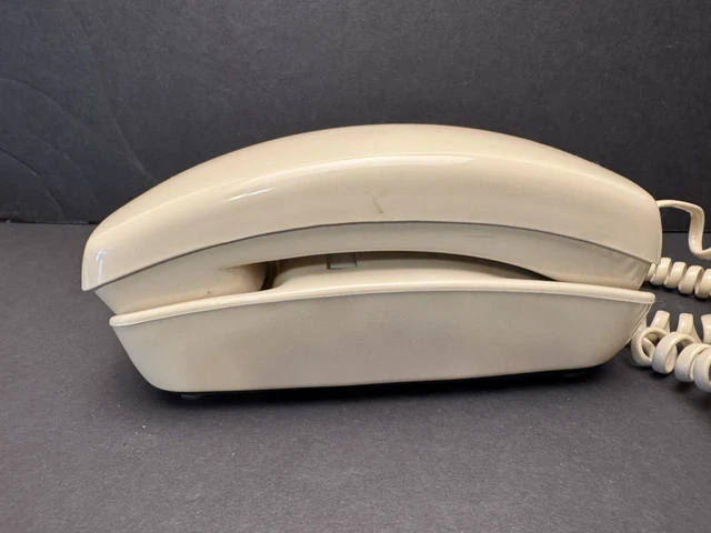 Tangent Bell BELL VINTAGE LIGHT Tan Trim Line Touch Tone Phone Cream Ivory Beige £8. ...