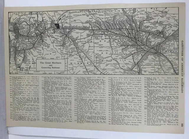 Railroad 1921 Maps 2 RR The Great Northern Illinois Central Railway
