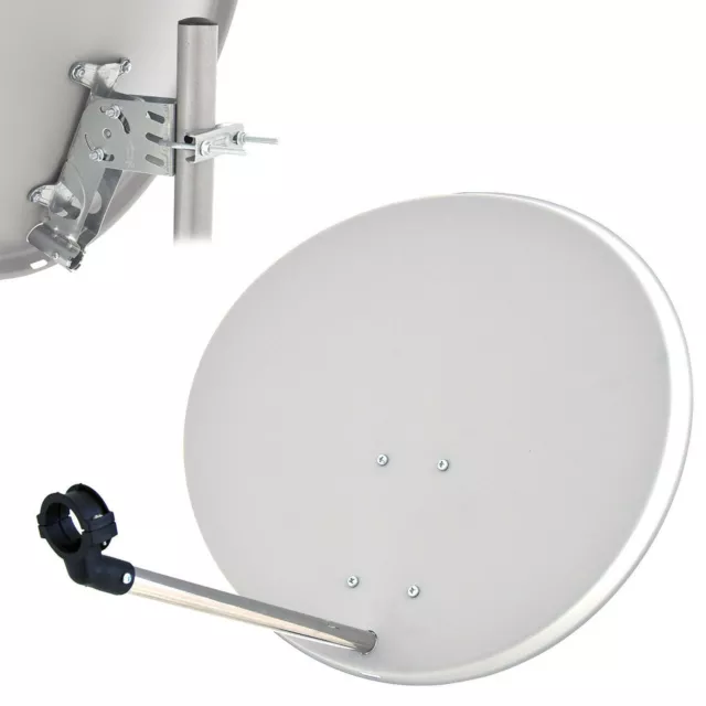 Digitale Sat Anlage 60 cm Satelliten Spiegel TWIN LNB FULL HDTV HD Opticum Set 2