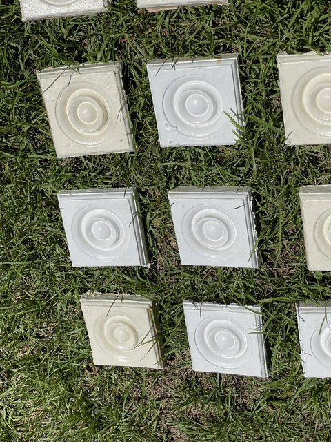 Antique 1880's ROSETTE TRIM Plinth Block VICTORIAN DOOR Molding Lot Of 14 4