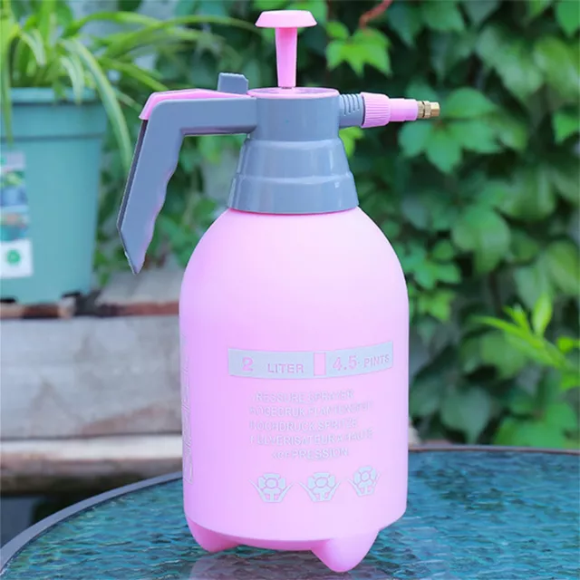 GARTENSPRÜHFLASCHE KUNSTSTOFFGIEKANNE HOCHDRUCKWASSERSPRÜHER 2L Rosa