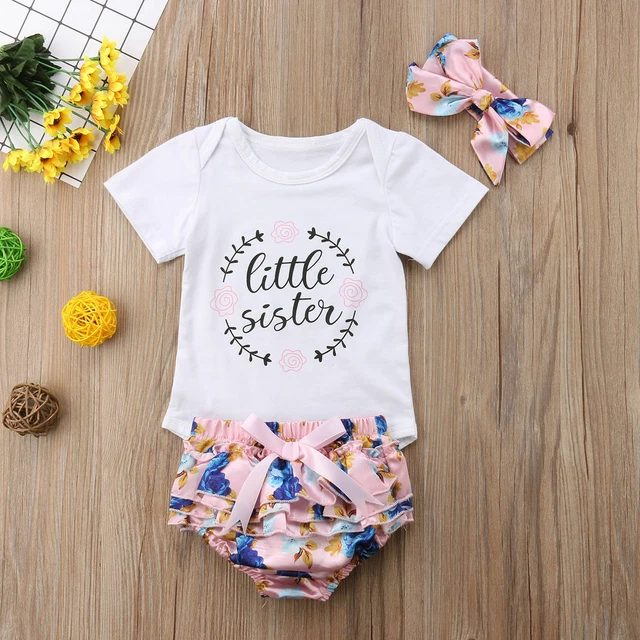Body neonata bambina + pantaloncini tutù pantaloni tuta da sole abiti rompicapo set abiti