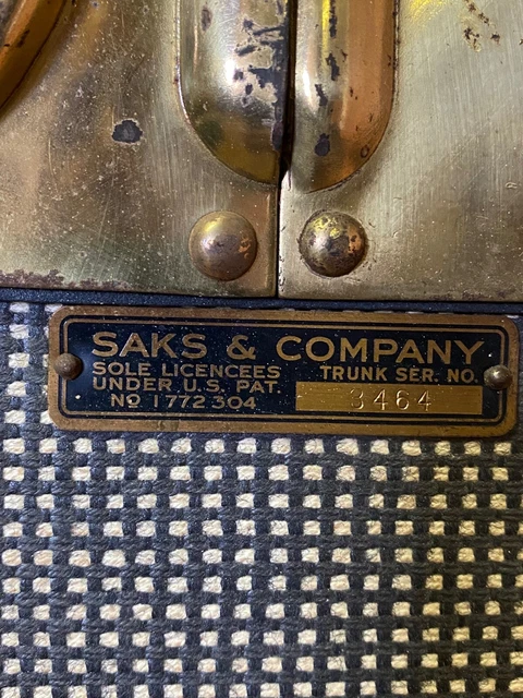 antique steamer trunk Saks 5th Ave  original family owner