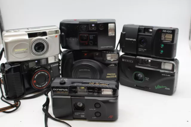 C x7 Vintage Point & Shoot Cameras Inc. Bonica Vision XMS, Pentax Zoom 105R etc