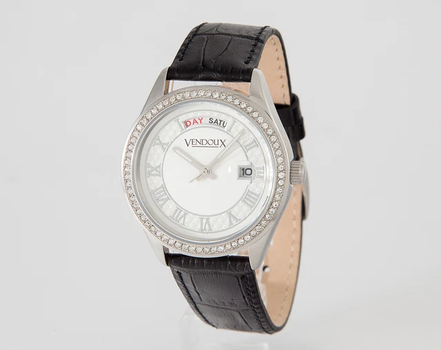 Montre Dani Danicci Boîtier Acier Inoxydable et Bracelet Cuir Neuve 5 Atm