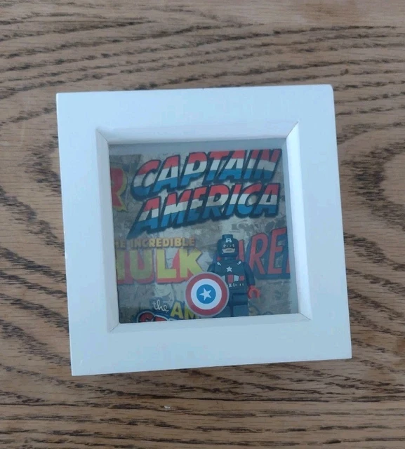 LEGO/LEGO TYPE CAPTAIN America Minifigures In Display Frame Matching ...