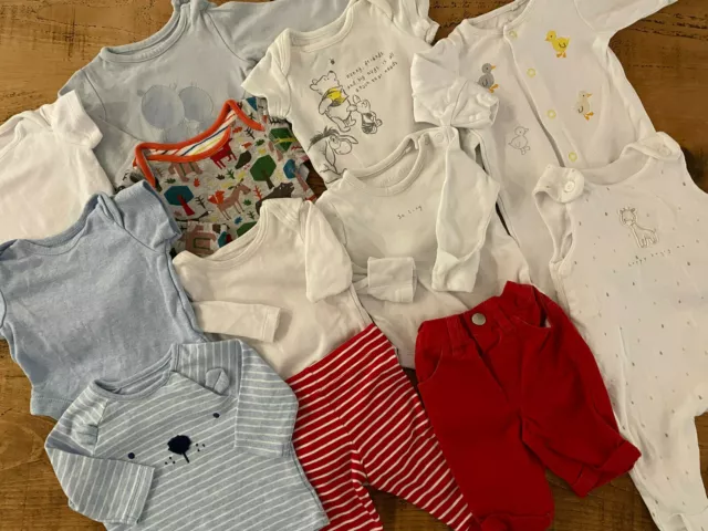 Baby Boy 1 Month Bundle Tops Bottoms Outfit Babygrow M&S NEXT F&F Primark