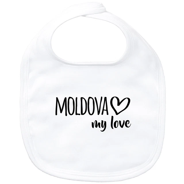 Bavaglino bambino Moldavia my love idea regalo souvenir compleanno collo natalizio