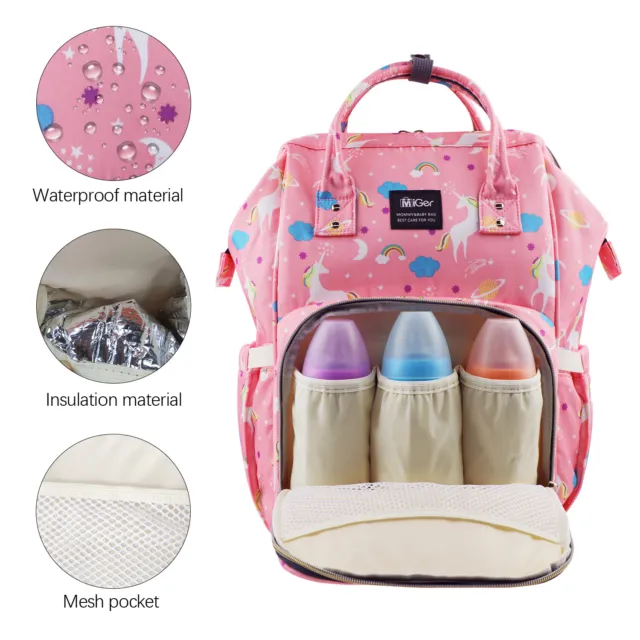 LEQUEEN High Quality Baby Diaper Bag Baby Nappy Mommy Maternity Backpack 6