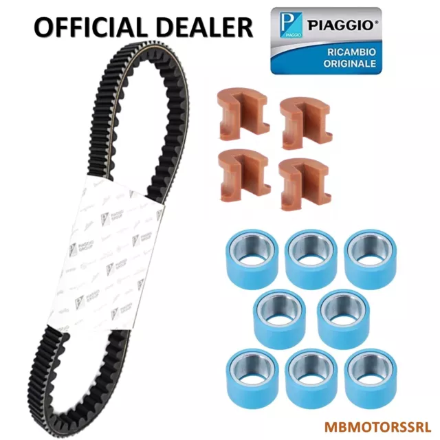 KIT TAGLIANDO FILTRO ARIA OLIO CANDELA CINGHIA RULLI PIAGGIO BEVERLY 500 2006 EB - Foto 8