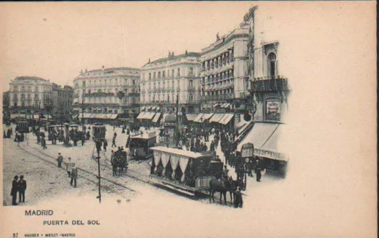 Antigua Postal Madrid Puerta Del Sol Hauser Y Menet Postcard Postkarte   Cc01171