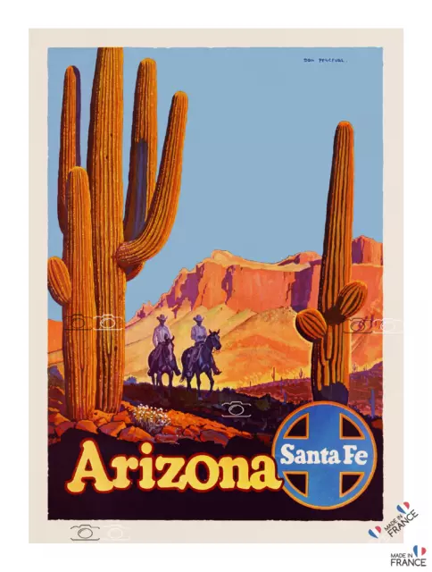 ARIZONA SANTA FE Rjug - POSTER HQ 45x60cm d'une AFFICHE VINTAGE