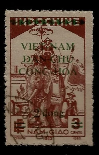 Việt Minh Guerillakrieg Aufdruck Elefant Marke Viet Cong Guerrilla Elephant 1945
