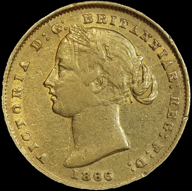 1866 Sydney Mint Type II Sovereign good Fine