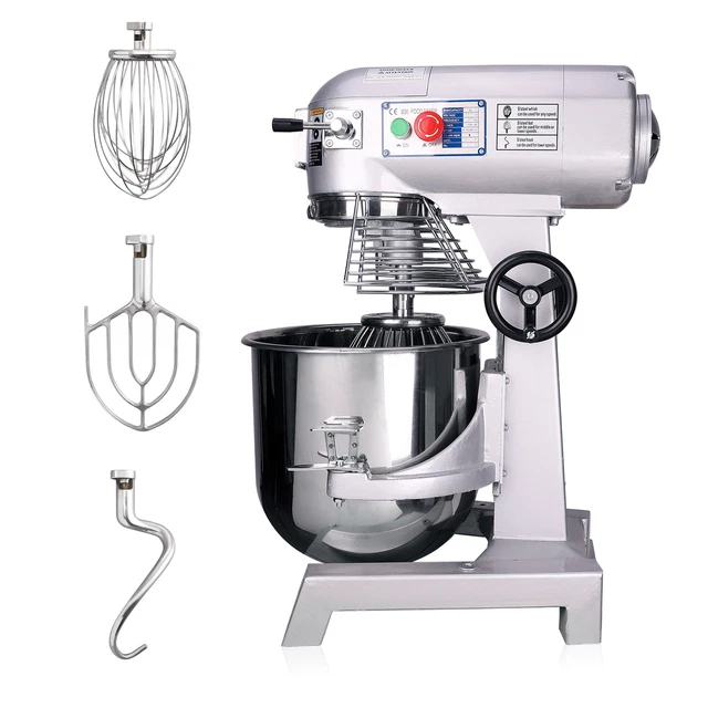 30 Quart 3 Speed 1100W Pizza Bakery Food Processor Commercial Dough Food Mixer