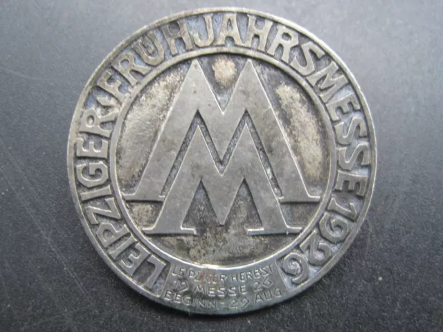 Leipziger Messe Abzeichen, Frühjahrsmesse 1926 silber