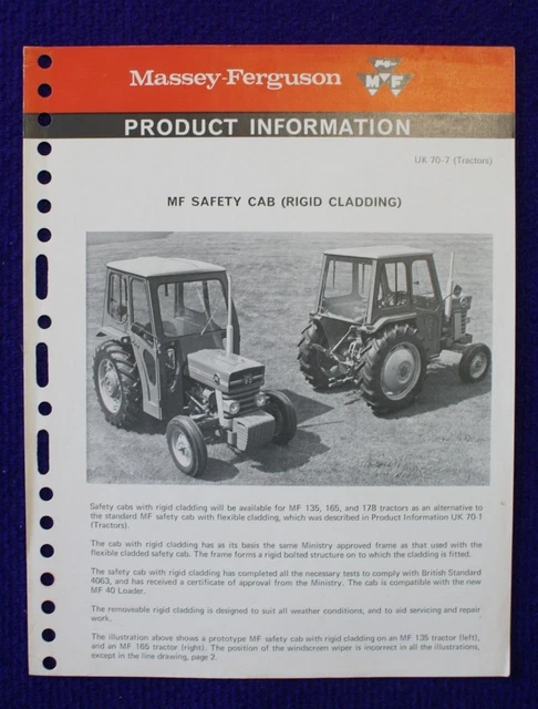 Front Cladding Tractor MASSEY FERGUSON SAFETY Cab Rigid Cladding Tractor Brochure Agriculture ...