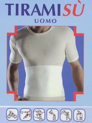 2 PEZZI LIABEL TIRAMISù T-SHIRT UOMO M/M 5140/813 LANA COTONE GIROCOLLO BIANCO