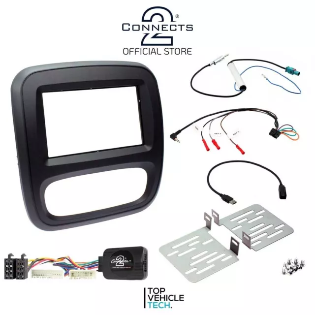 Vauxhall Vivaro 14-19 Double Din Stereo Fitting Kit Connects 2 Ctkvx37