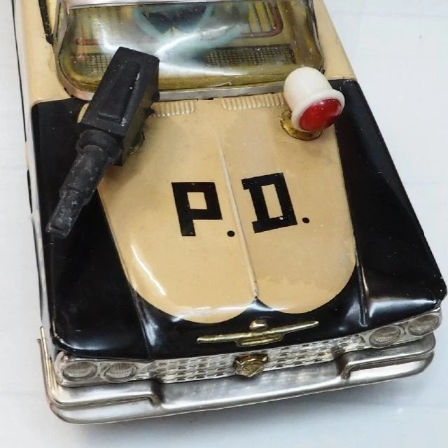 イチコー【ビュイック エレクトラ ギャングバスター】ブリキ tin car箱付 ICHIKO BUICK ELECTRA Gang Buster Police Car Tin Toy Box Vintage