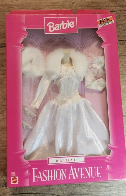 BARBIE FASHION AVENUE Bridal Satin Wedding Dress Set Mattel 17621 NEW  $20.43 - PicClick CA