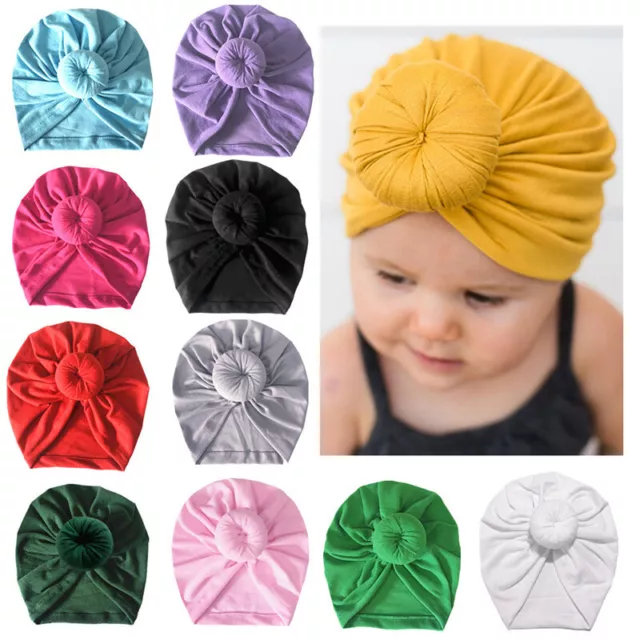 Newborn Toddler Baby Turban Hat Head Wrap Kids Boy Girl India Beanie Cap