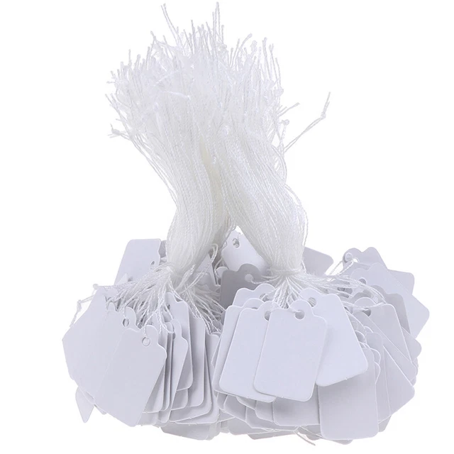 300Pcs Label Tie String Strung Ticket Jewelry Merchandise Display Price NW_tu