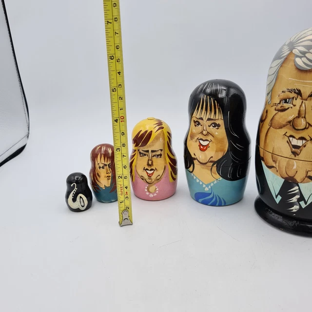 US Presidential Bill Clinton family, Monica Lewinsky Russian nesting dolls 3