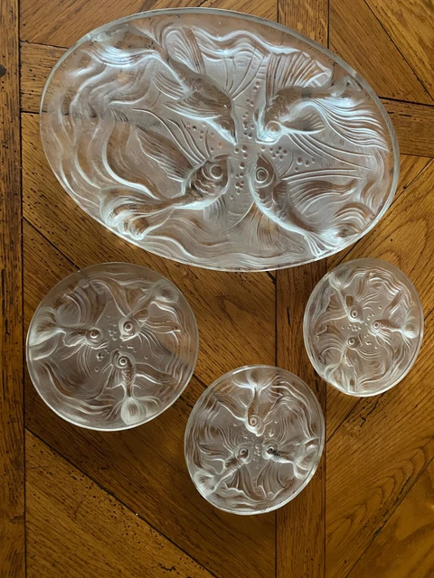 Dessous de plat art déco en verre