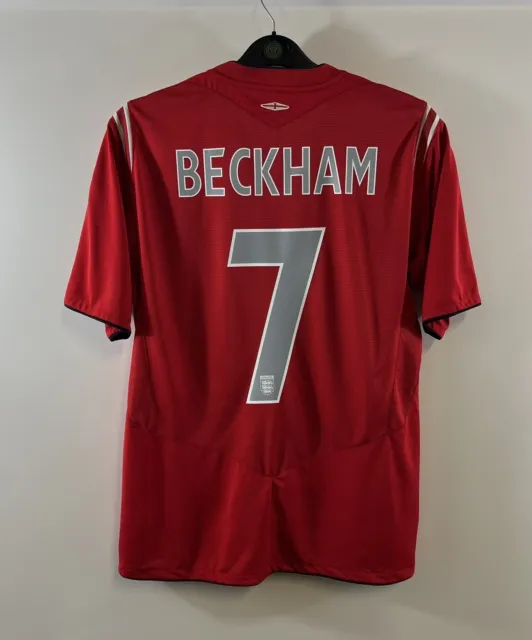 England Beckham 7 Away Football Shirt 2004/06 Adults Large Umbro H229