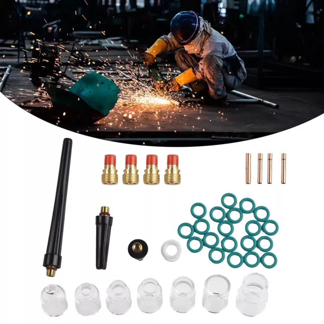 TIG Gas Lens Collet Body Cup Kit DB SR WP 9 20 25 TIG Schwei?brenner 39 St��ck