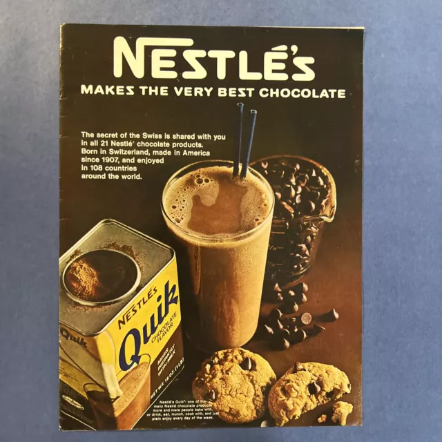 VTG 1983 Nestle Quik Chocolate Flavored Milk Win Atari 800 Home