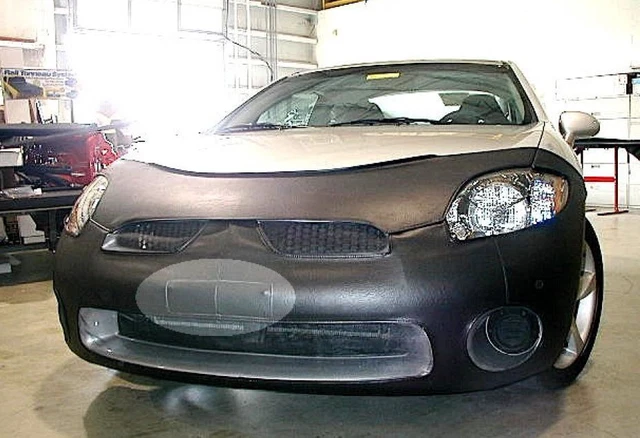 LeBra Front End Mask Cover For 2003-2005 Mitsubishi Eclipse - Black Leather Grain Vinyl