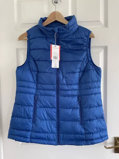 F&F Blue Ultra Lightweight Gilet Size 14 New With Tags Pockets Zip Fastening