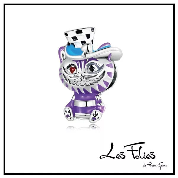 Charm Stregatto Alice in argento 925 - Les Folies (Modello Pandora)