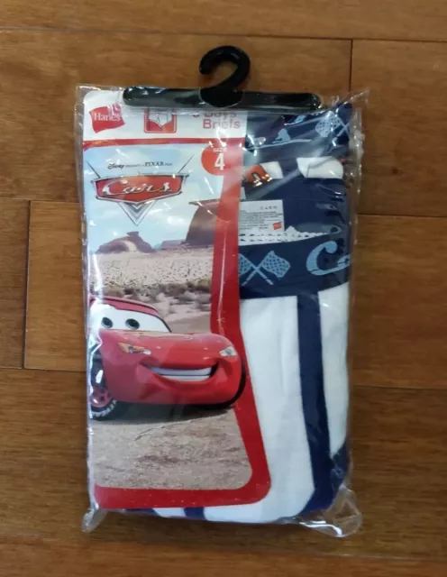 HANES DISNEY CARS Lightning McQueen Underwear Briefs Size 4 NEW