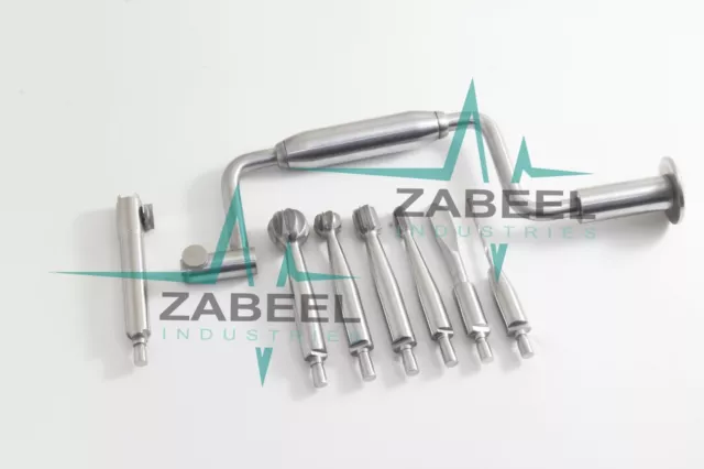 Hudson Hand Drill Brace Surgical Orthopedic 7 Pcs Premium Material Instruments Z