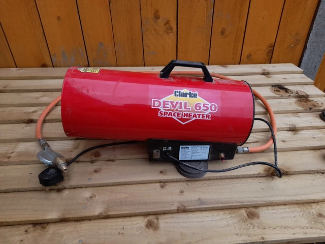 CLARKE DEVIL 650 19kw Gas Space Heater £17.90 - PicClick UK