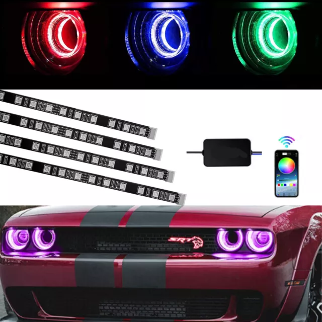 Car RGB LED Underglow Neon Music Strip Light For Dodge Charger SRT SRT8 RT  SXT