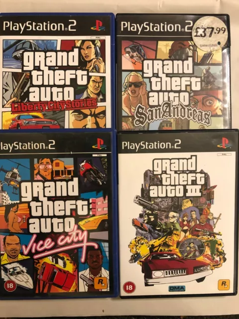 4 Playstation 2 Ps2 Gta Games Grand Theft Auto Iii San Andreas Vice Liberty City