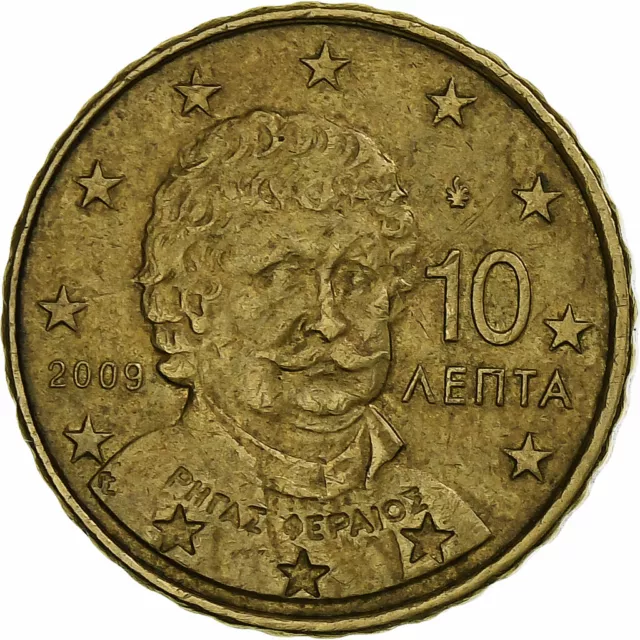 [#1250912] Grèce, 10 Euro Cent, 2009, Athènes, TB, Laiton, KM:211