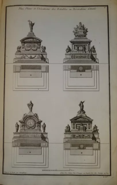 J.F de NEUFFORGE (1714-1791) GRAVURE XVIII ARCHITECTURE NEOCLASSIQUE LOUIS XVI k