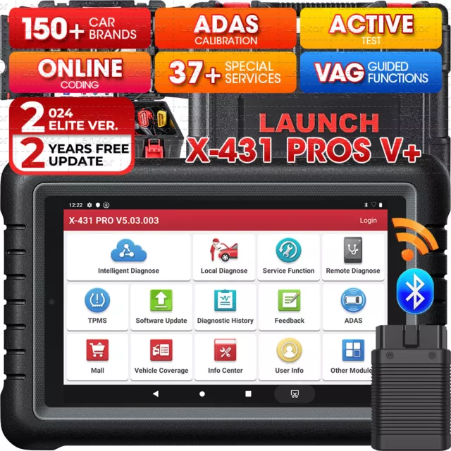 2024 LAUNCH X431 Pros V+ PRO 5 Outils diagnostics Codage ECU Systèmes Complète