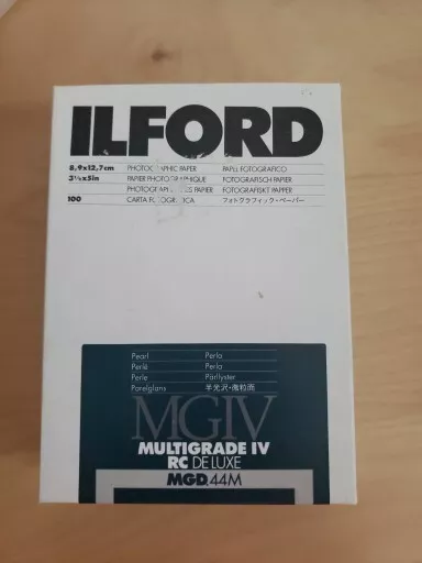 Ilford Photo Paper MGD.44M Multigrade IV RC DELUXE Pearl 3.5"X5" 100 Sheets