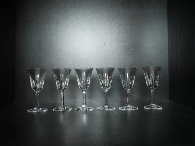 Lot de 6 verres à vin blanc cristal taillé Saint ST Louis modèle Cerdagne