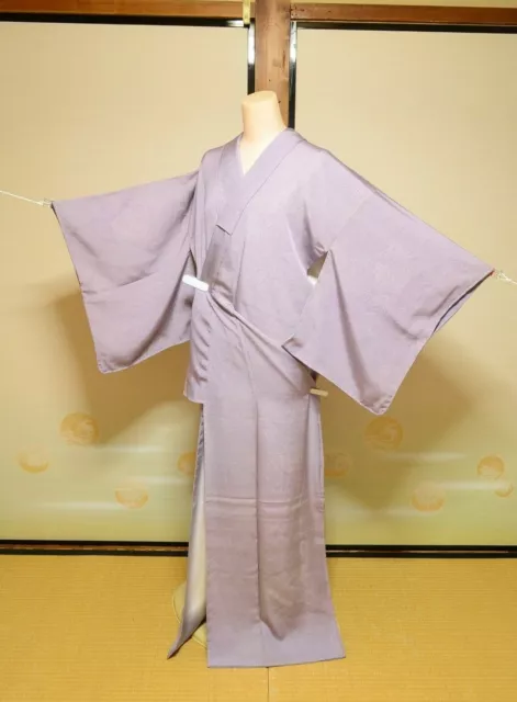 Kimono Komon Silk Women Japanese vintage Robe 153cm 1059